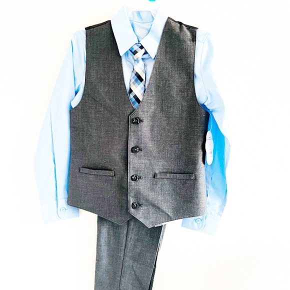 Wonder Nation Formal Boys Shirt Tie Vest Pant & Jacket Set - Picture 1 of 5